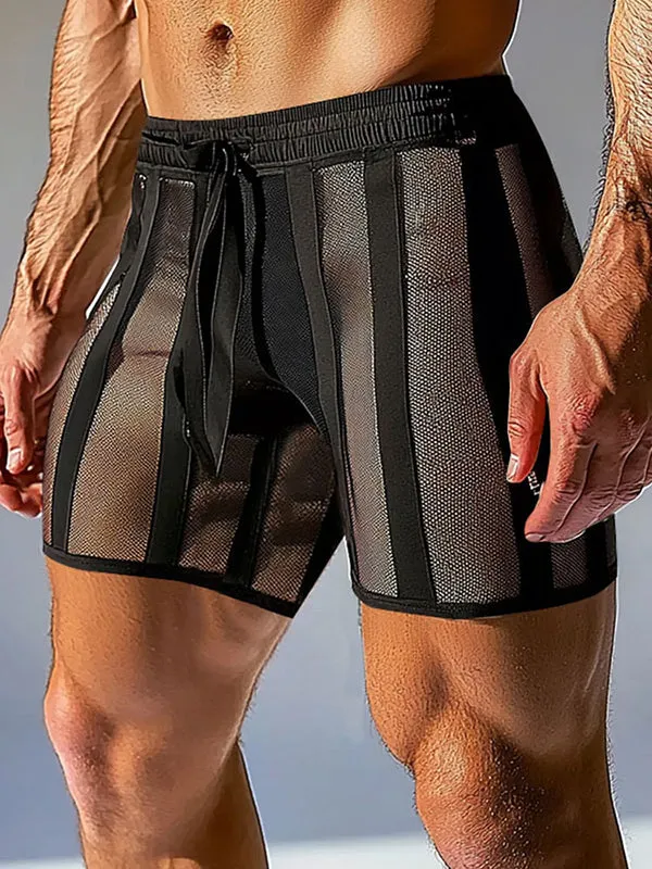 Men's Sheer Striped Casual Short SKUL10614 sold by Incerunmen product image thumbnail 2