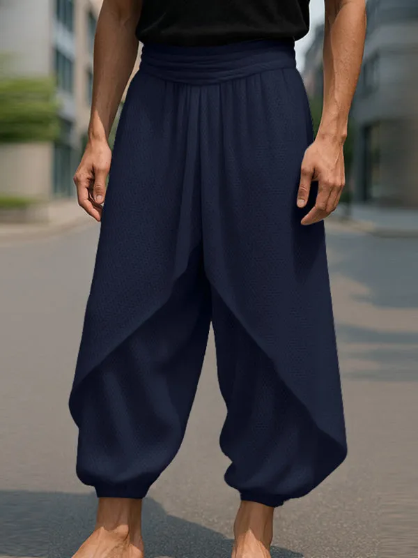 Men's Solid Color Layered Casual Pant SKUL17942 sold by Incerunmen product image thumbnail 2