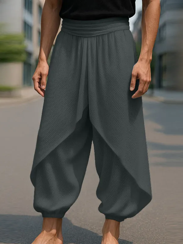 Men's Solid Color Layered Casual Pant SKUL17942 sold by Incerunmen product image thumbnail 3