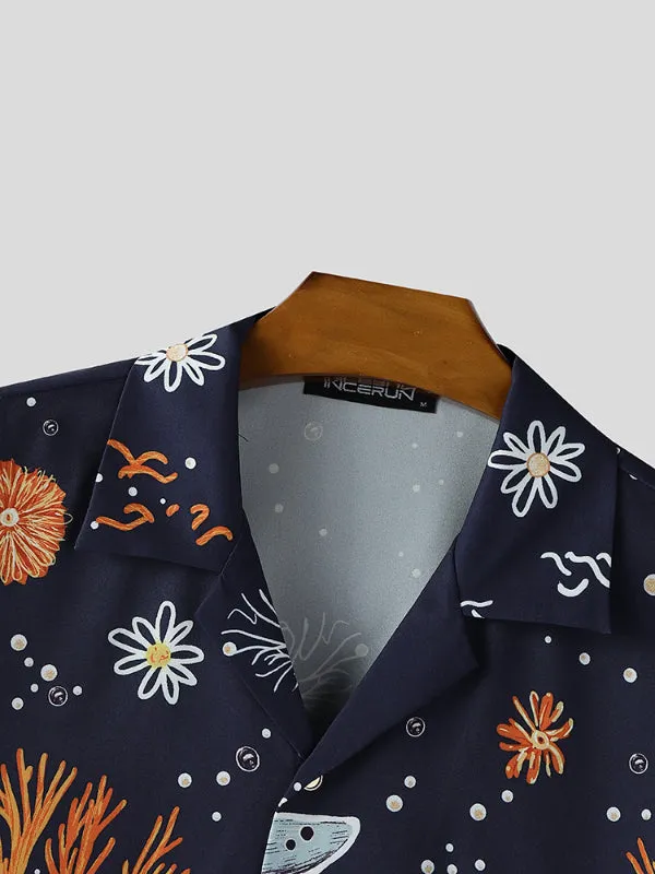 Men's Underwater Embroidered Short Sleeve Shirt SKUL20192 sold by Incerunmen product image thumbnail 5