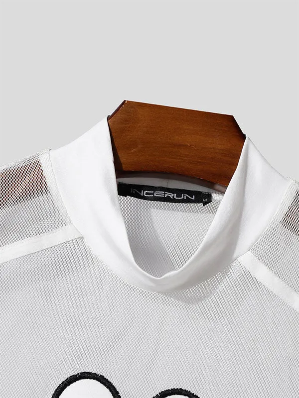 Men's Heart Print Sheer Casual Bodysuit SKUL13990 sold by Incerunmen product image thumbnail 5