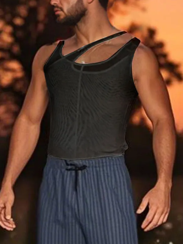 Men's Sheer Double Layer Mesh Casual Tank SKUL15174 sold by Incerunmen product image thumbnail 4