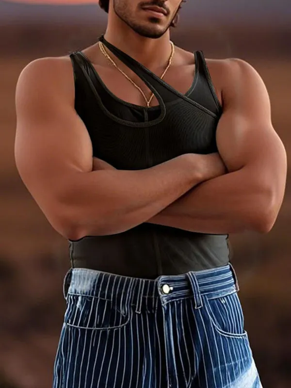 Men's Sheer Double Layer Mesh Casual Tank SKUL15174 sold by Incerunmen product image thumbnail 3