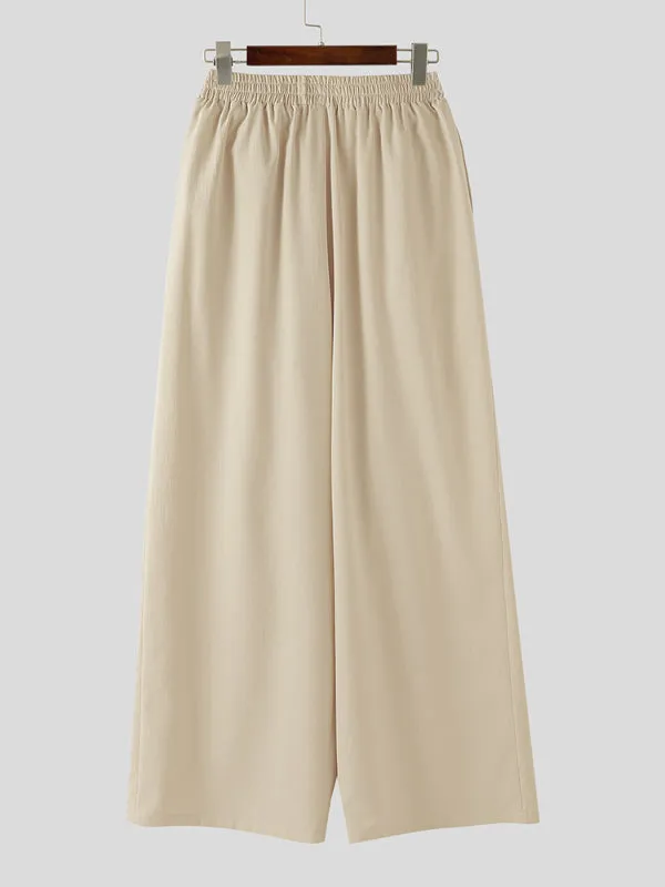 Mens Solid Color Wide Leg Casual Pant SKUL16630 sold by Incerunmen product image thumbnail 5