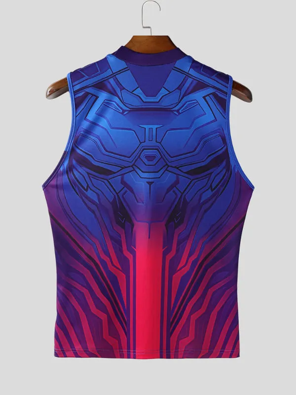 Mens Mecha Print Graphic Casual Tank SKUL18979 sold by Incerunmen product image thumbnail 3