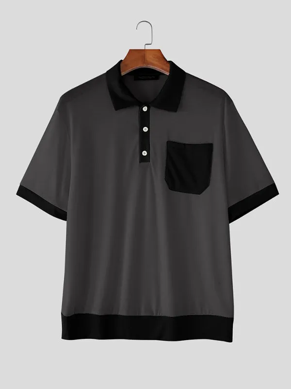 Mens Color Block Casual Short Sleeve Shirt SKUL18956 sold by Incerunmen product image thumbnail 3