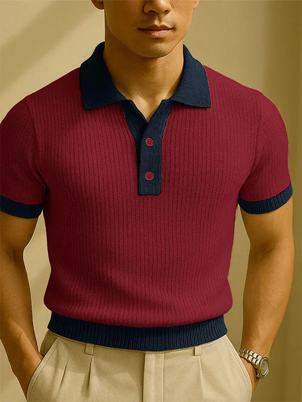 Mens Color Block Textured Short Sleeve T-Shirt SKUL17018 sold by Incerunmen product image thumbnail 2