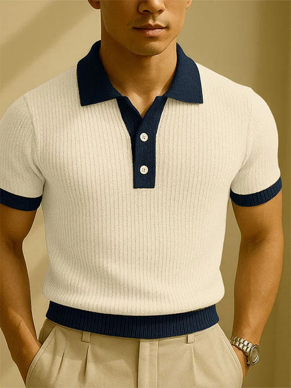 Mens Color Block Textured Short Sleeve T-Shirt SKUL17018 sold by Incerunmen