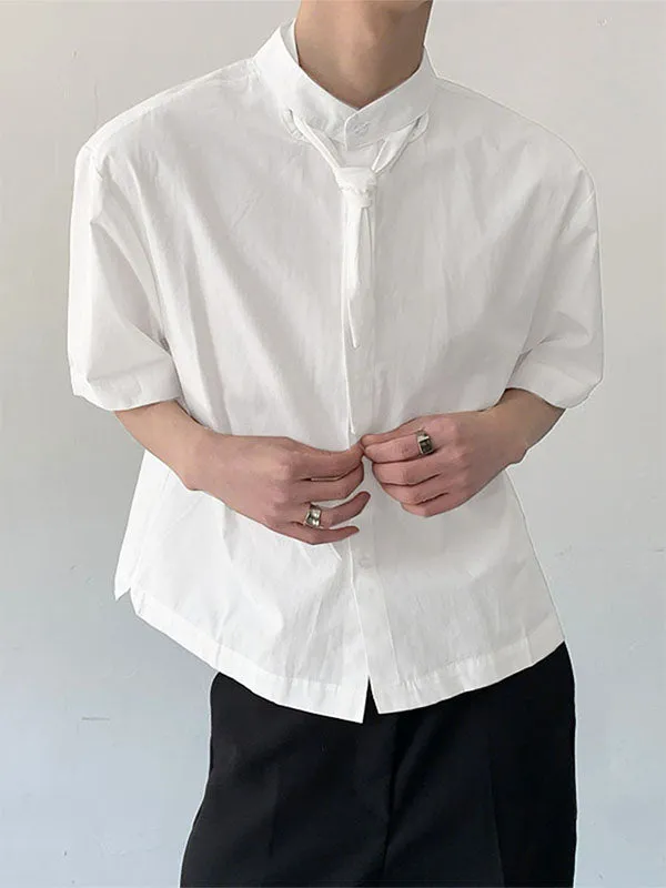 Mens Solid Color Textured Short Sleeve Shirt SKUL17922 sold by Incerunmen product image thumbnail 3