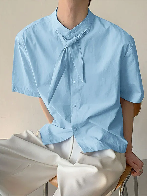 Mens Solid Color Textured Short Sleeve Shirt SKUL17922 sold by Incerunmen product image thumbnail 5