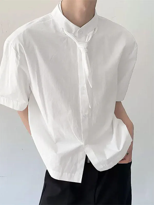 Mens Solid Color Textured Short Sleeve Shirt SKUL17922 sold by Incerunmen product image thumbnail 4