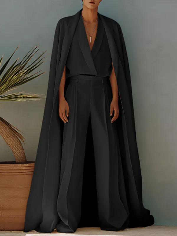 Mens Long Hem Cape Patchwork Short Sleeve Shirt SKUL24603 sold by Incerunmen product image thumbnail 2