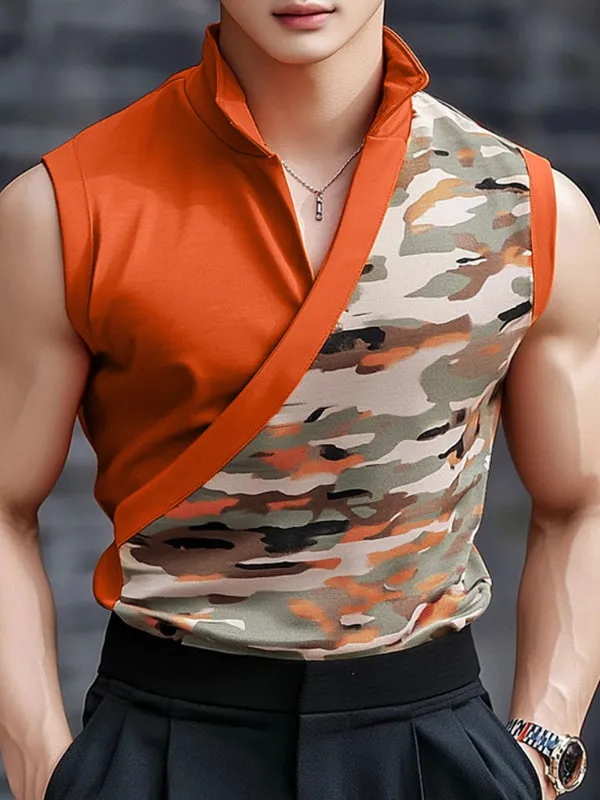 Mens Contrast Color Print Casual Tank SKUL16995 sold by Incerunmen product image thumbnail 3