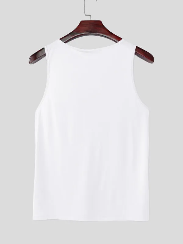 Mens Solid Color Twist Casual Tank SKUL19012 sold by Incerunmen product image thumbnail 5
