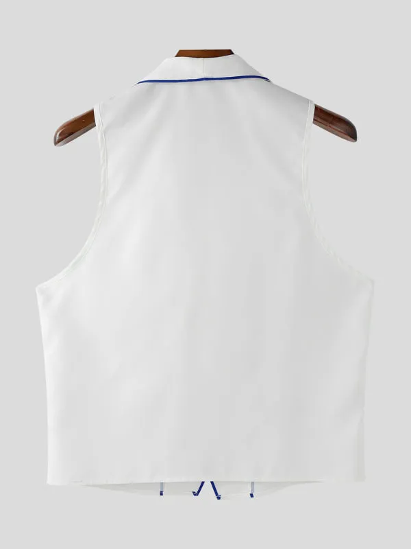 Mens Bold Stripe Contrast Color Casual Waistcoat SKUL19346 sold by Incerunmen product image thumbnail 5