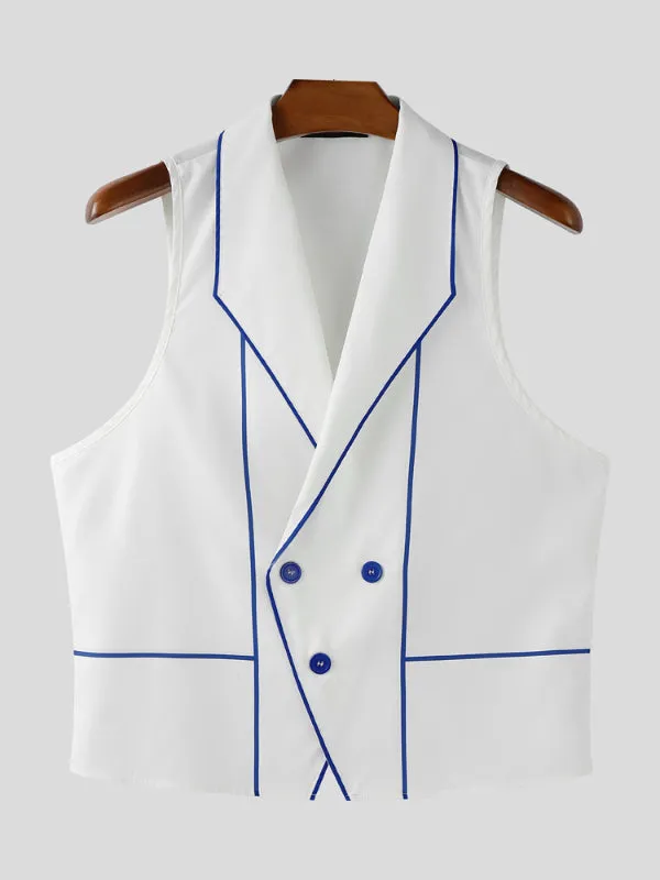 Mens Bold Stripe Contrast Color Casual Waistcoat SKUL19346 sold by Incerunmen product image thumbnail 4