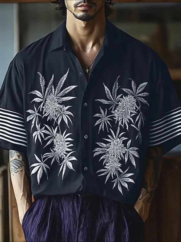 Mens Floral Print Short Sleeve Shirt SKUL17012 sold by Incerunmen