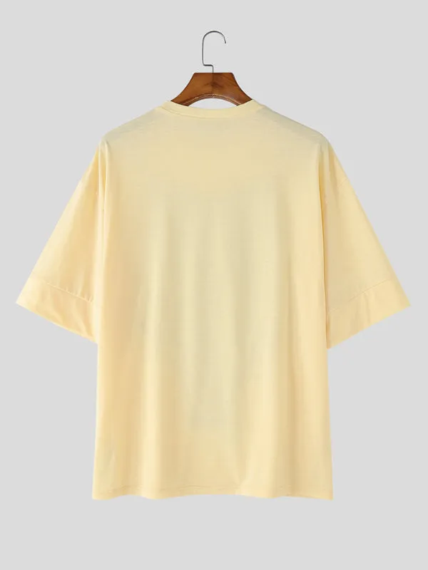 Mens Lace Patchwork Contrast Color Short Sleeve T-Shirt SKUL13959 sold by Incerunmen product image thumbnail 5