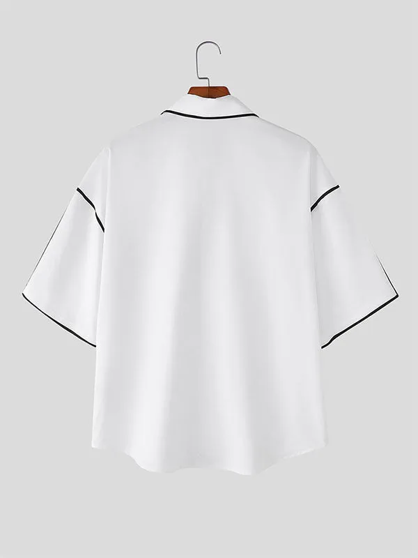 Mens Graffiti Print Casual Short Sleeve Shirt SKUL06555 sold by Incerunmen product image thumbnail 5