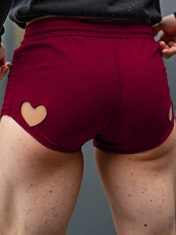 Mens Solid Color Heart Cut-Out Casual Short SKUL18886 sold by Incerunmen product image thumbnail 3