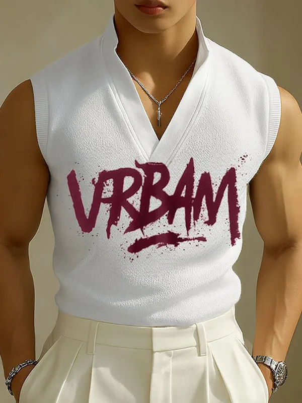 Mens Letter Print Textured Casual Tank SKUL12860 sold by Incerunmen product image thumbnail 3