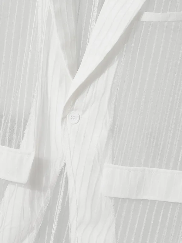 Mens Sheer Striped Casual Waistcoat SKUL18804 sold by Incerunmen product image thumbnail 5