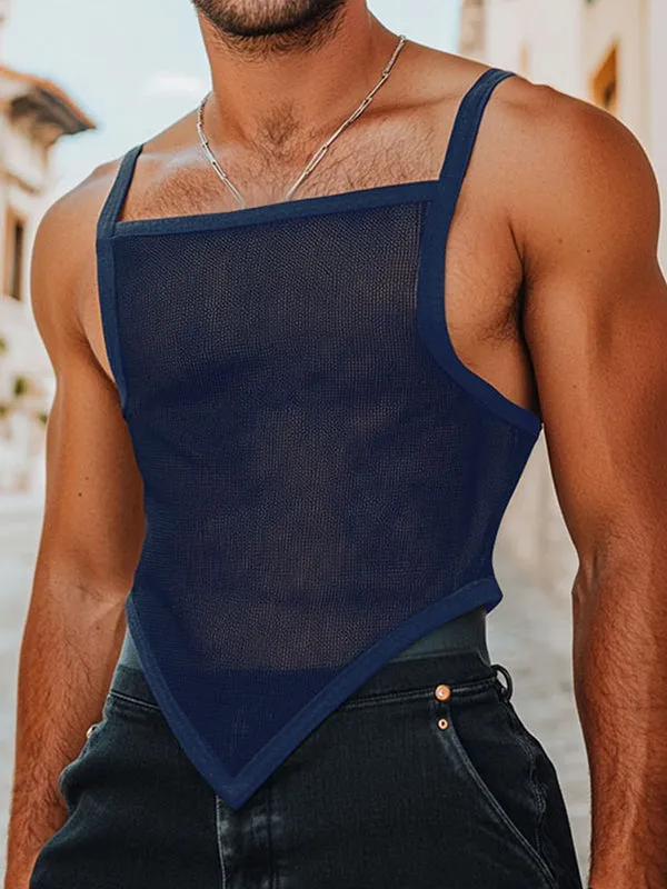 Mens Sheer Mesh Textured Square Neck Tank SKUL11725 sold by Incerunmen product image thumbnail 3