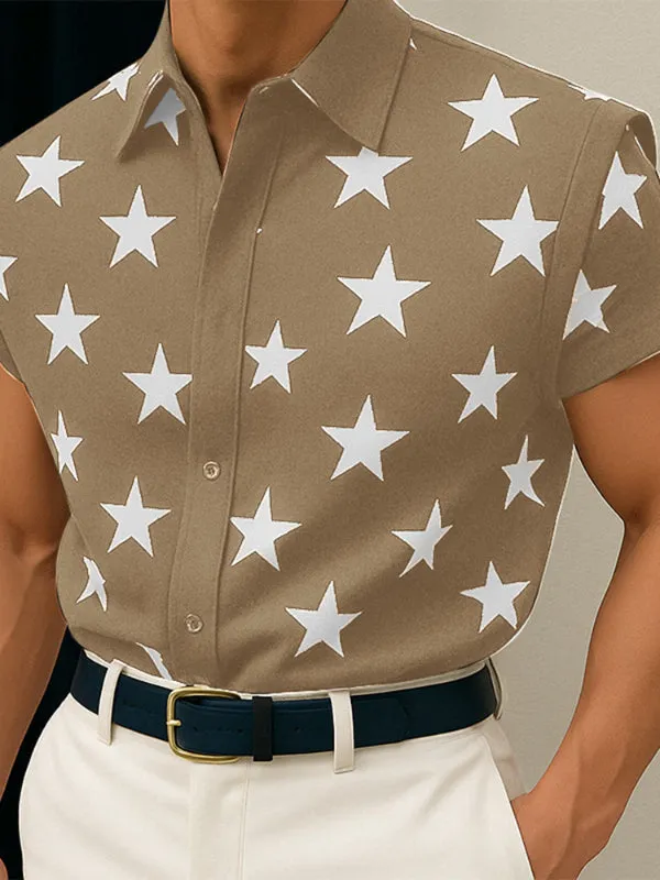 Mens Star Print Casual Short Sleeve Shirt SKUL15376 sold by Incerunmen product image thumbnail 3
