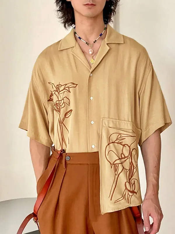 Mens Vacation Style Floral Print Short Sleeve Shirt SKUL06577 sold by Incerunmen