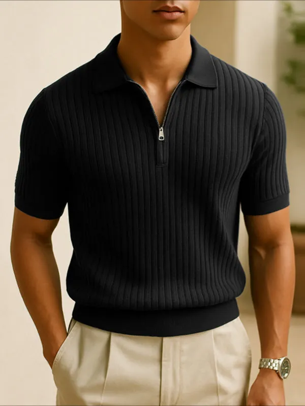 Mens Solid Color Textured Casual Short Sleeve Shirt SKUL18984 sold by Incerunmen