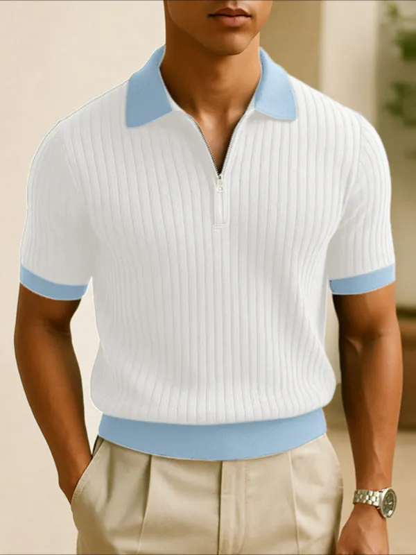 Mens Solid Color Textured Casual Short Sleeve Shirt SKUL18984 sold by Incerunmen product image thumbnail 3