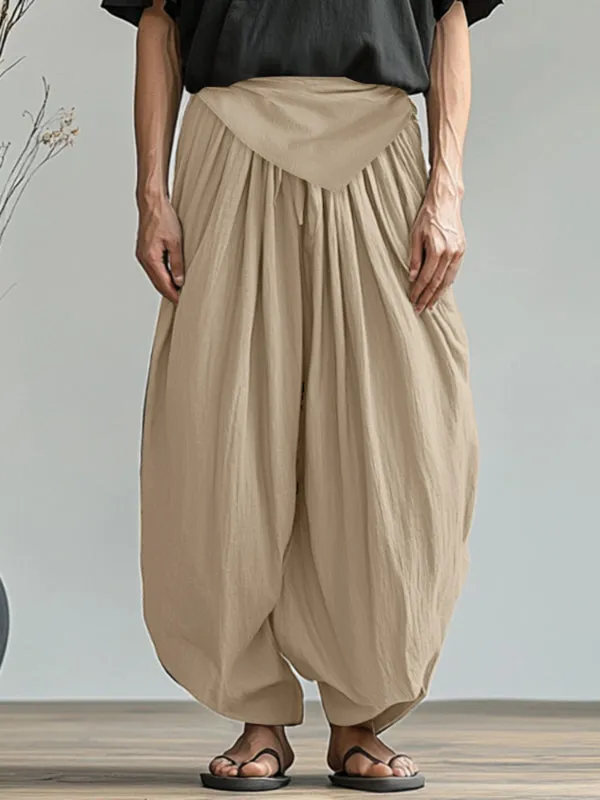 Mens Solid Color Ruched Casual Pant SKUL15368 sold by Incerunmen product image thumbnail 2