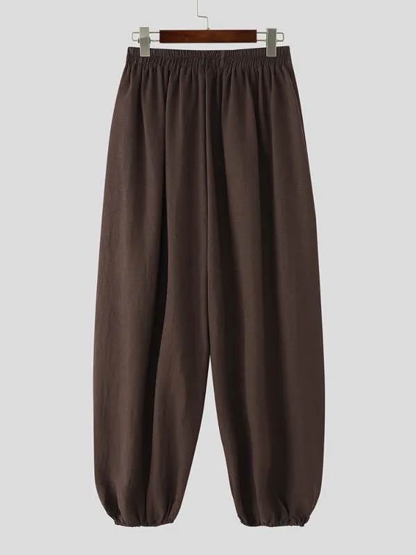 Mens Solid Color Ruched Casual Pant SKUL15368 sold by Incerunmen product image thumbnail 5