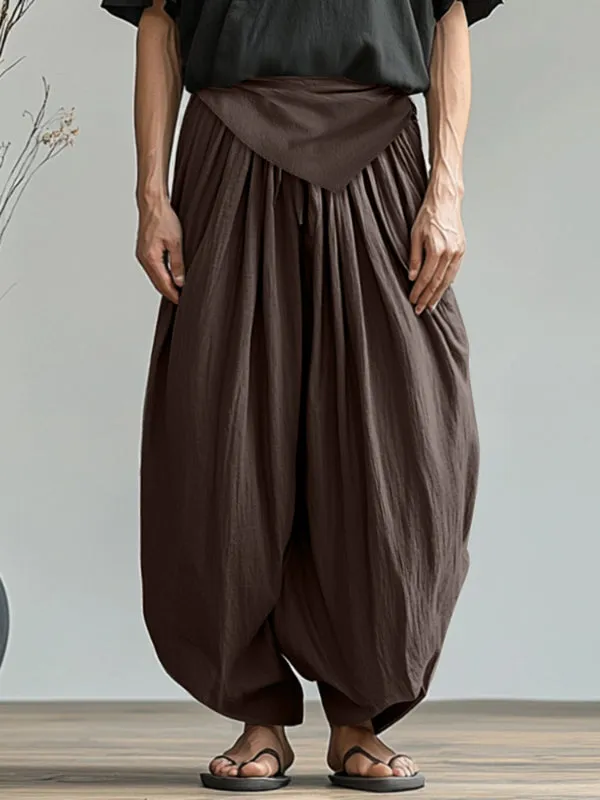 Mens Solid Color Ruched Casual Pant SKUL15368 sold by Incerunmen product image thumbnail 3