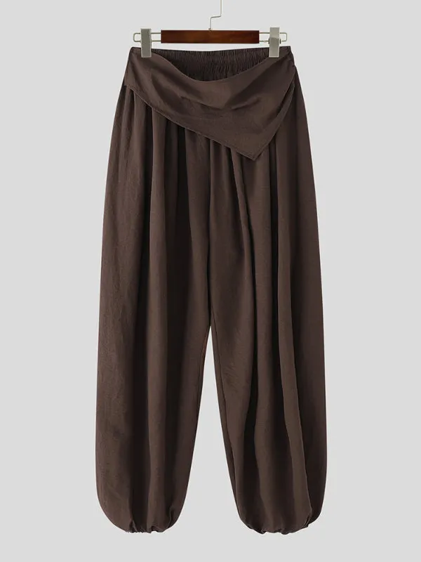 Mens Solid Color Ruched Casual Pant SKUL15368 sold by Incerunmen product image thumbnail 4