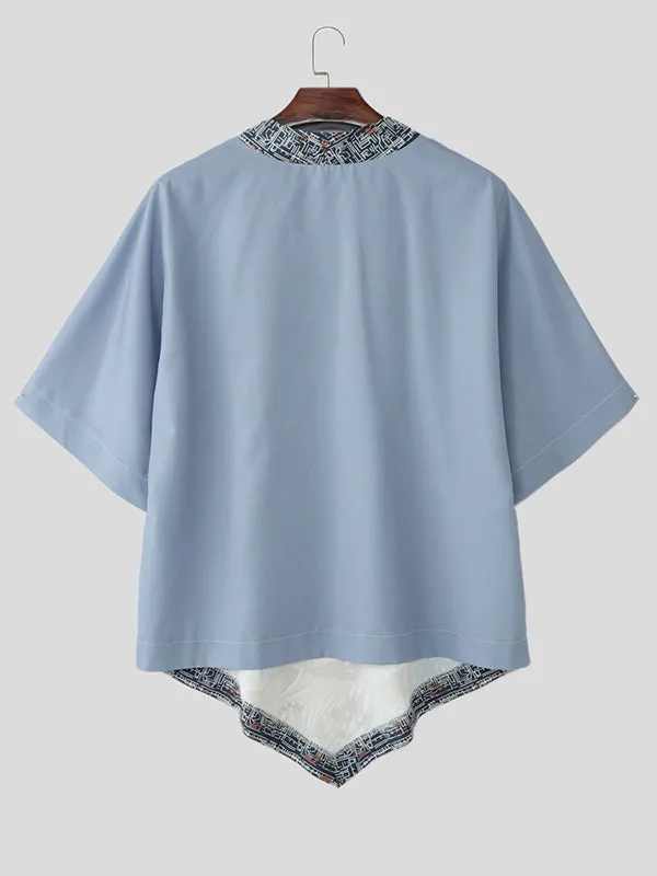 Mens Ethnic Print Short Sleeve T-Shirt SKUL13716 sold by Incerunmen product image thumbnail 5