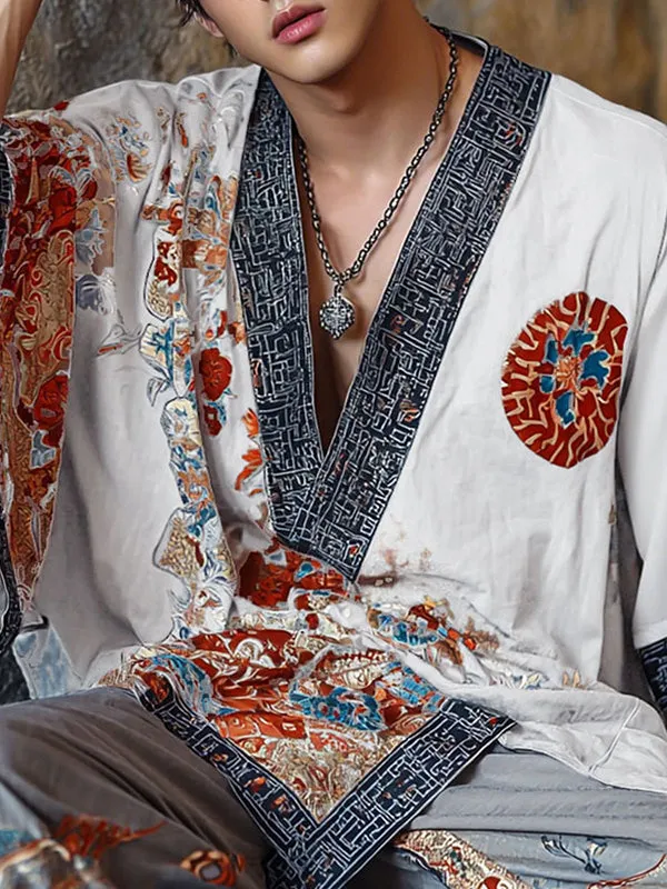 Mens Ethnic Print Short Sleeve T-Shirt SKUL13716 sold by Incerunmen