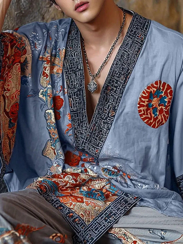 Mens Ethnic Print Short Sleeve T-Shirt SKUL13716 sold by Incerunmen product image thumbnail 3