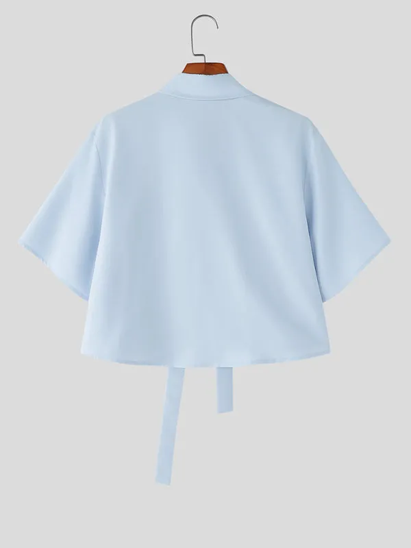 Mens 3D Floral Tie Casual Short Sleeve Shirt SKUL12752 sold by Incerunmen product image thumbnail 5