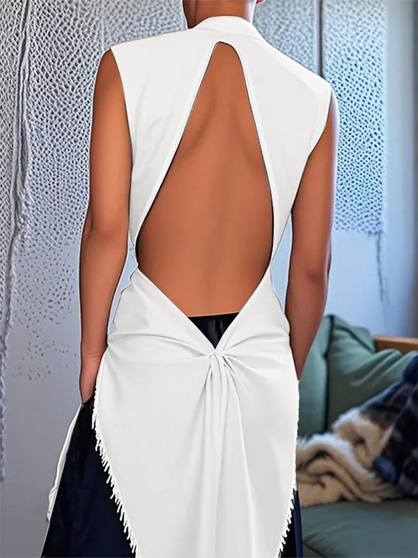 Mens Solid Color Backless Short-Sleeve Shirt SKUL15202 sold by Incerunmen product image thumbnail 4