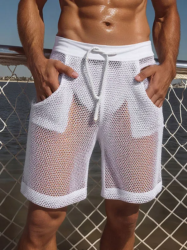 Mens Sheer Mesh Hollow Casual Short SKUL12941 sold by Incerunmen product image thumbnail 3