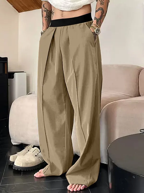 Mens Solid Color Loose Fit Colorblock Pant SKUL15088 sold by Incerunmen product image thumbnail 3