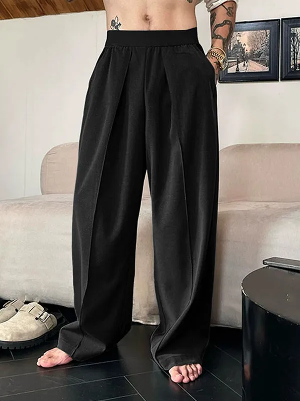 Mens Solid Color Loose Fit Colorblock Pant SKUL15088 sold by Incerunmen