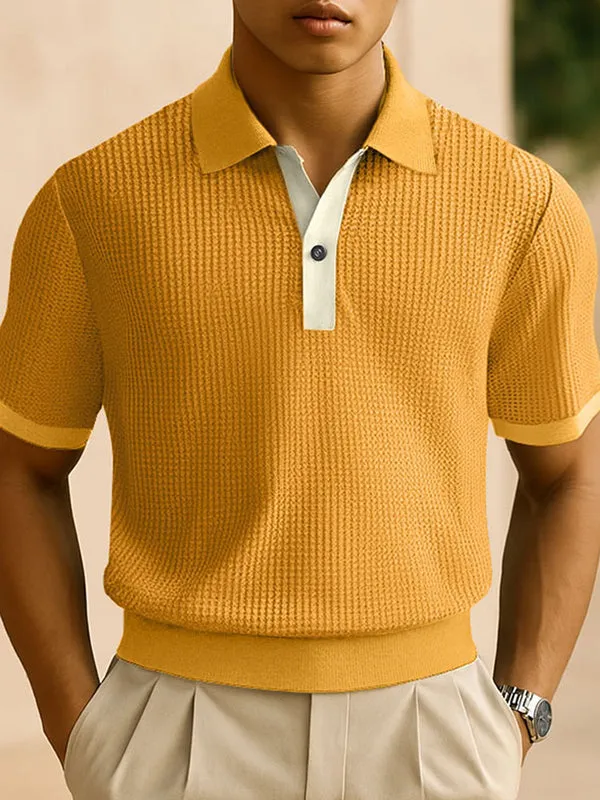 Mens Solid Color Textured Short-Sleeve Shirt SKUL17394 sold by Incerunmen product image thumbnail 3