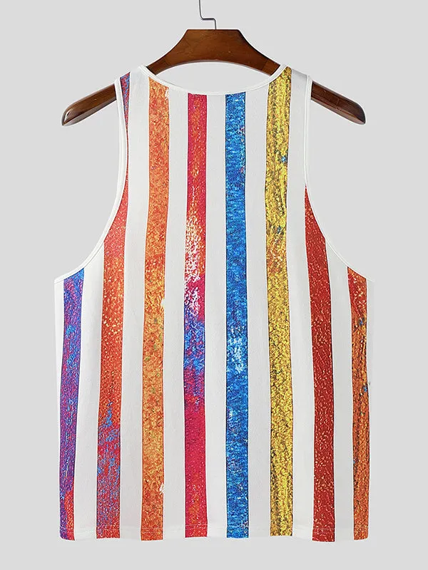 Mens Colorful Striped Casual Tank SKUL15157 sold by Incerunmen product image thumbnail 3