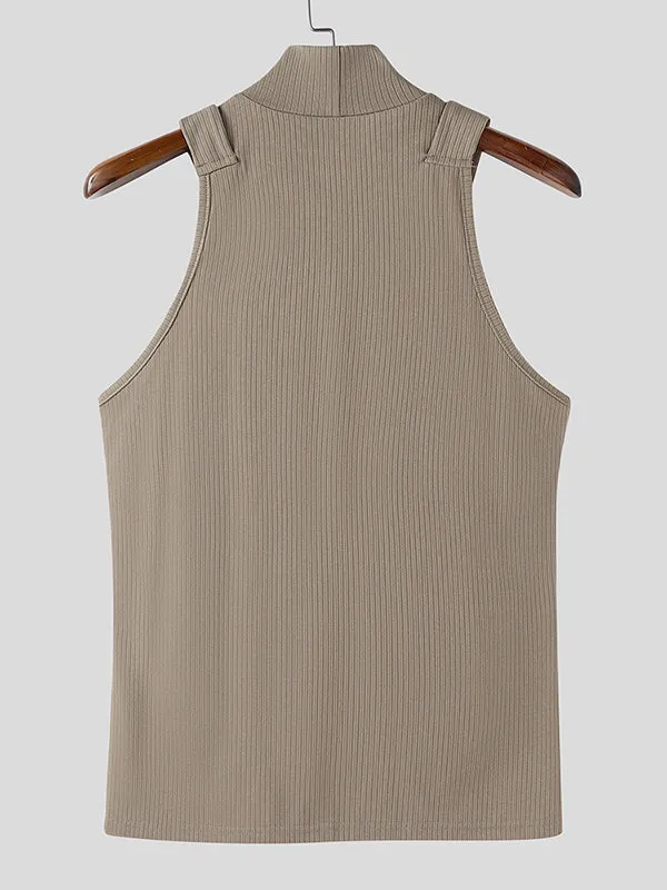Mens Solid Color Slim-Fit Casual Tank SKUL13719 sold by Incerunmen product image thumbnail 5