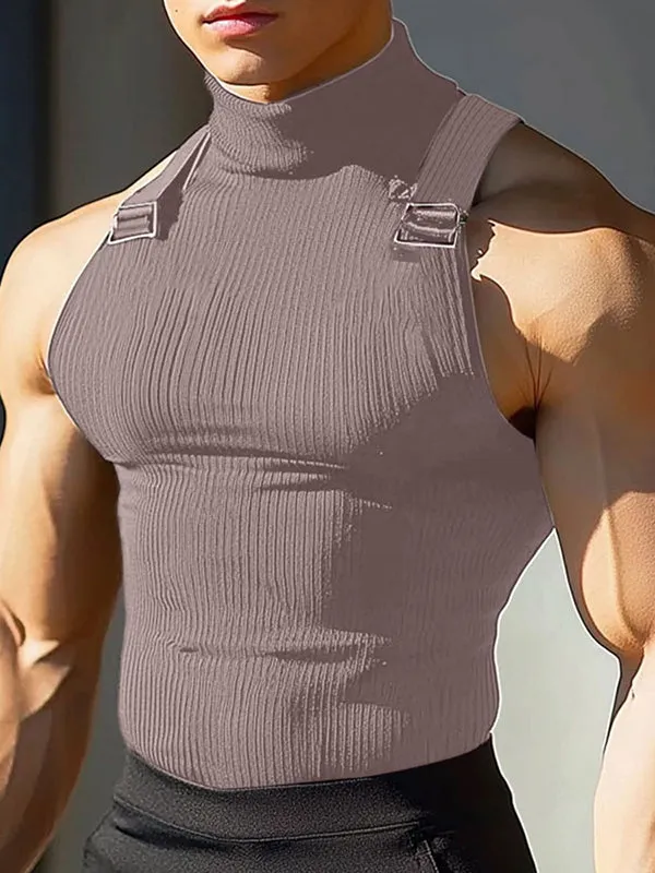 Mens Solid Color Slim-Fit Casual Tank SKUL13719 sold by Incerunmen product image thumbnail 3