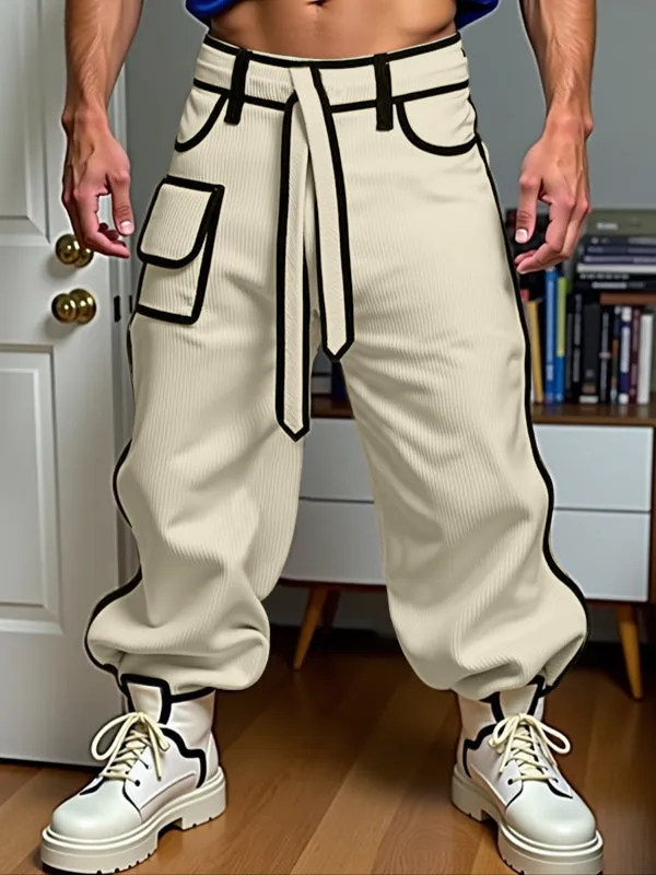 Mens Striped Colorblock Casual Pant SKUL20522 sold by Incerunmen