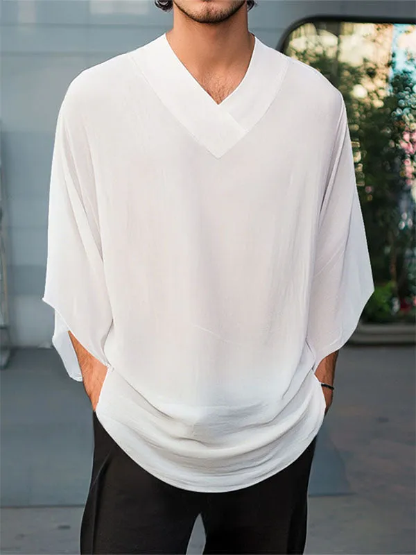 Mens Sheer Mesh 3/4 Length Sleeve T-Shirt SKUL11813 sold by Incerunmen product image thumbnail 2