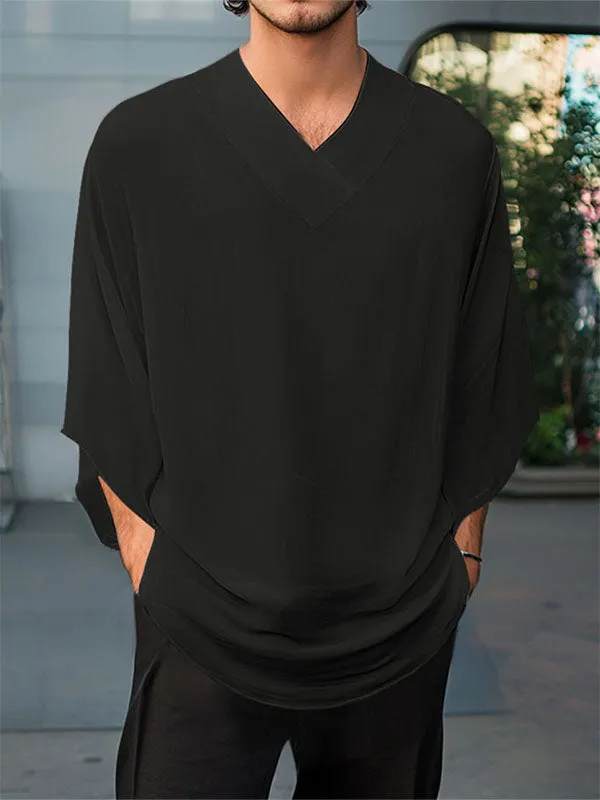 Mens Sheer Mesh 3/4 Length Sleeve T-Shirt SKUL11813 sold by Incerunmen